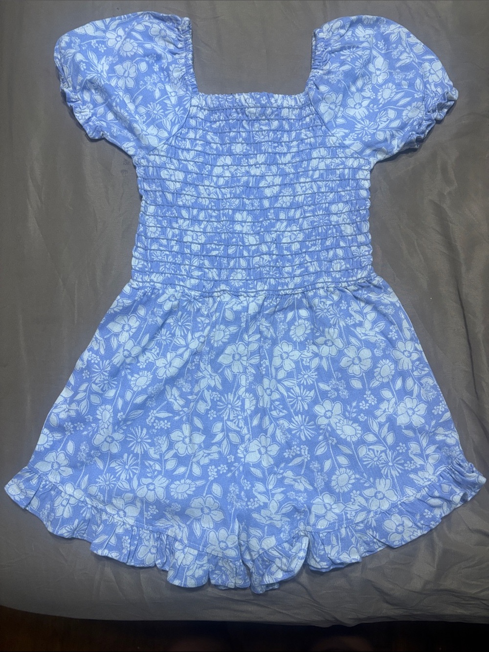 Vince Camuto Light Blue Floral Romper